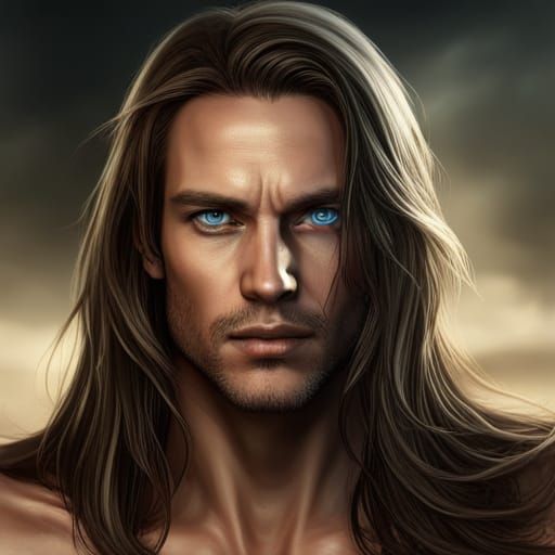 Handsome man with blue eye - AI Generated Artwork - NightCafe Creator