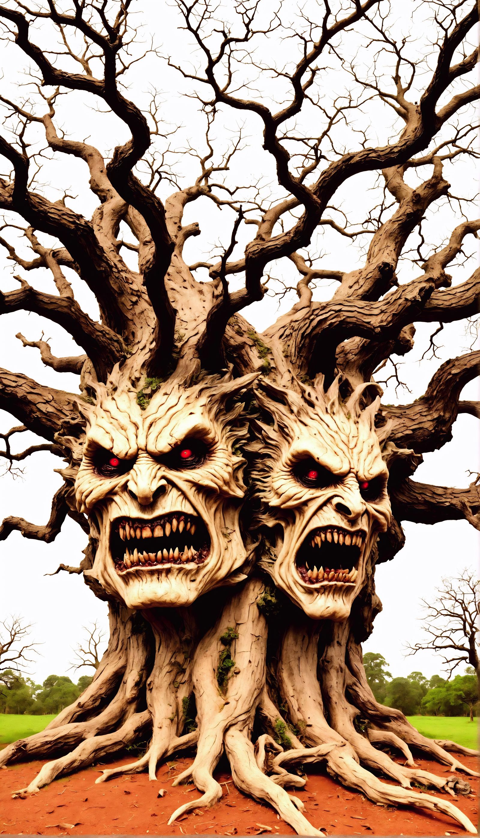 Demons trapped in an old oak tree.