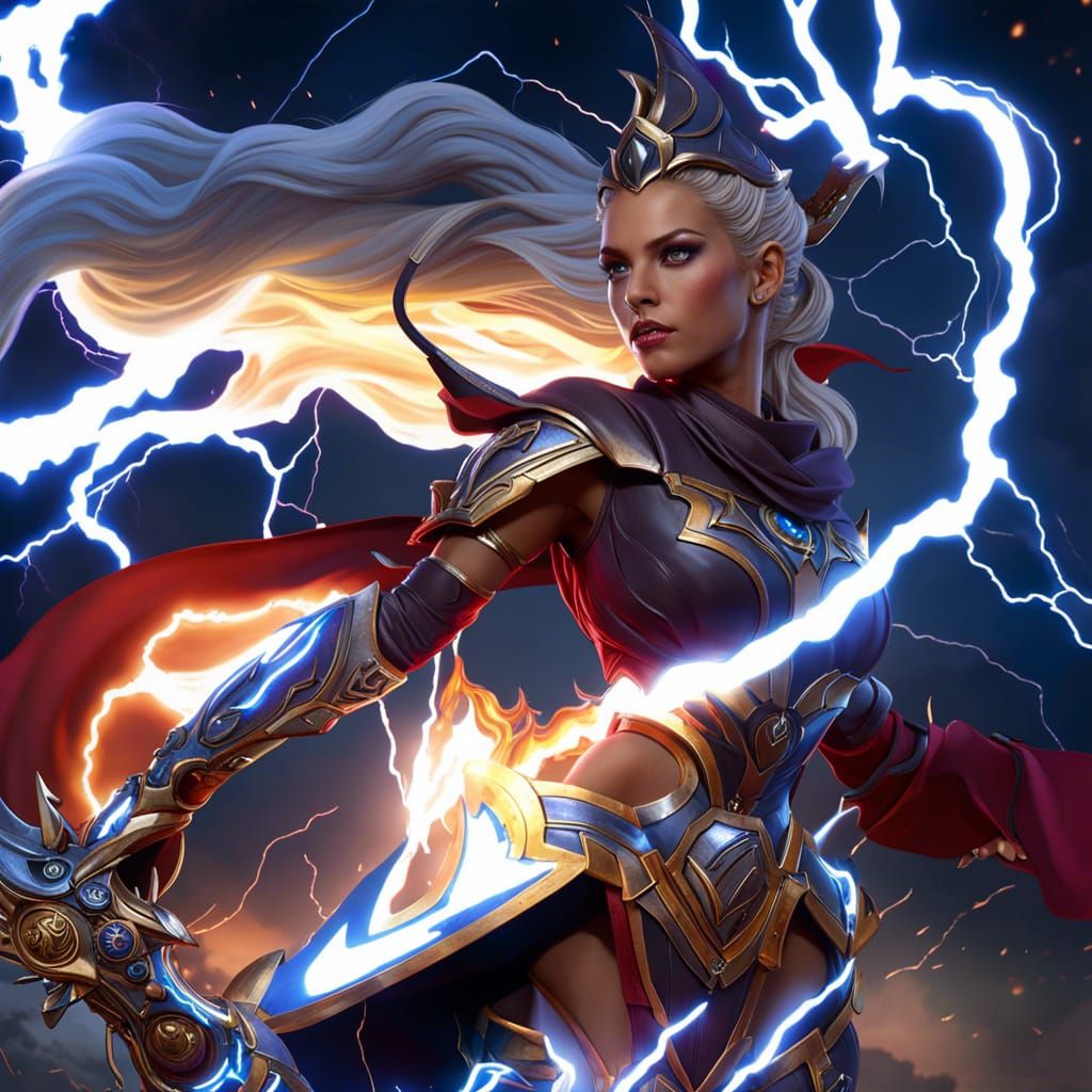 A Thunder Girl  by @Riangwalee