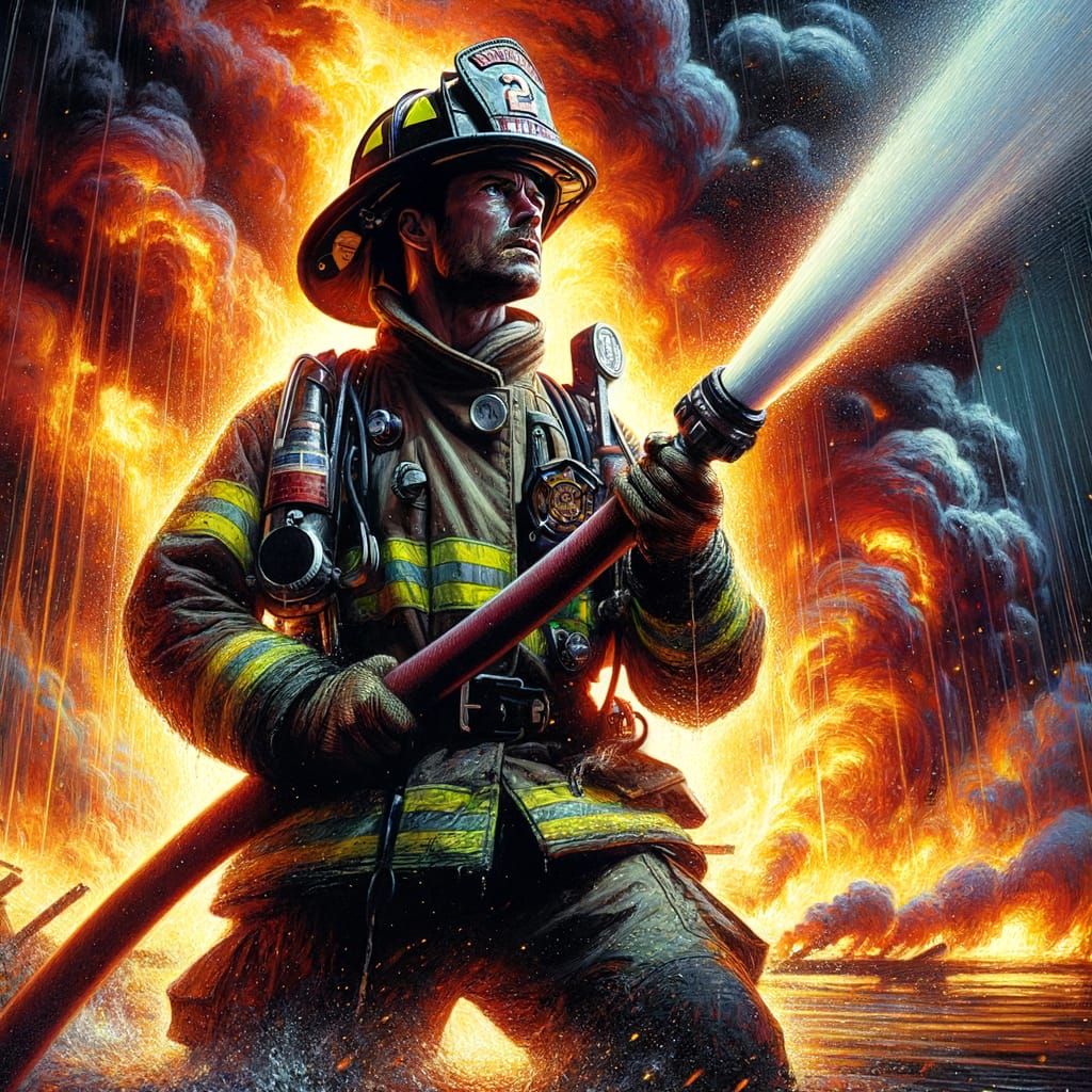 Professional firefighter  by @RyanJGtz