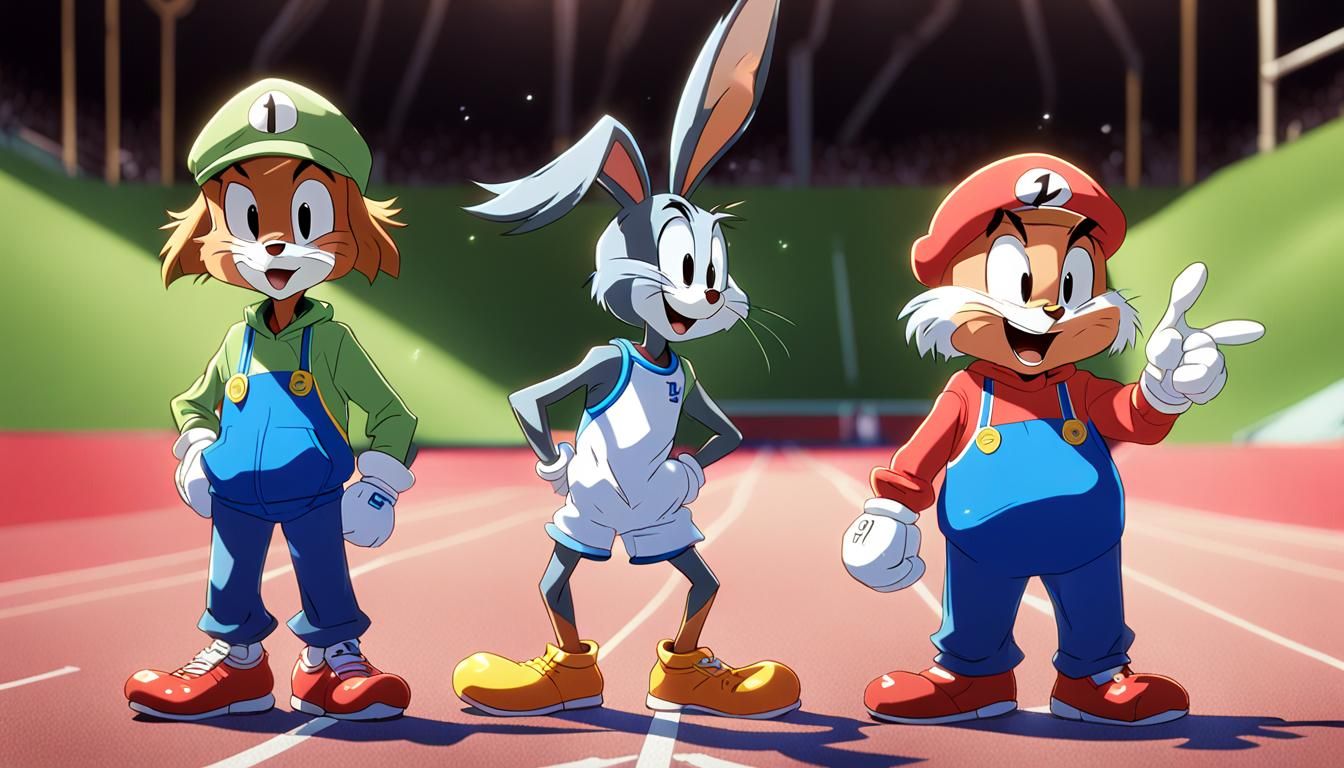 Looney Tunes are in the Olympics games Paris 2024 - AI Generated Artwork -  NightCafe Creator