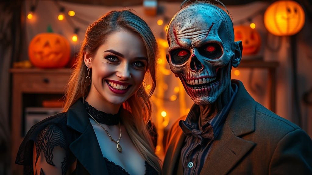 Prom photo with my zombie boyfriend