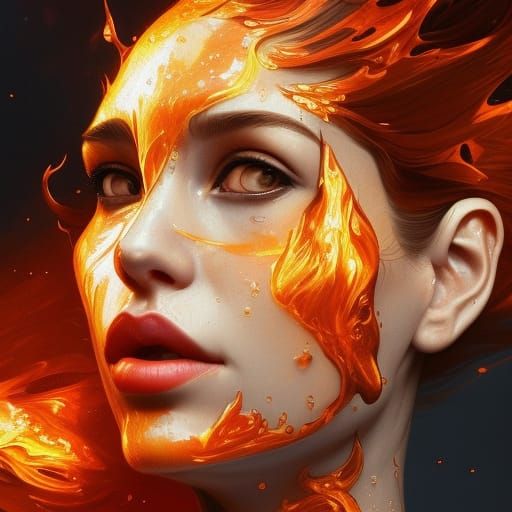 Fire Morph Woman - AI Generated Artwork - NightCafe Creator