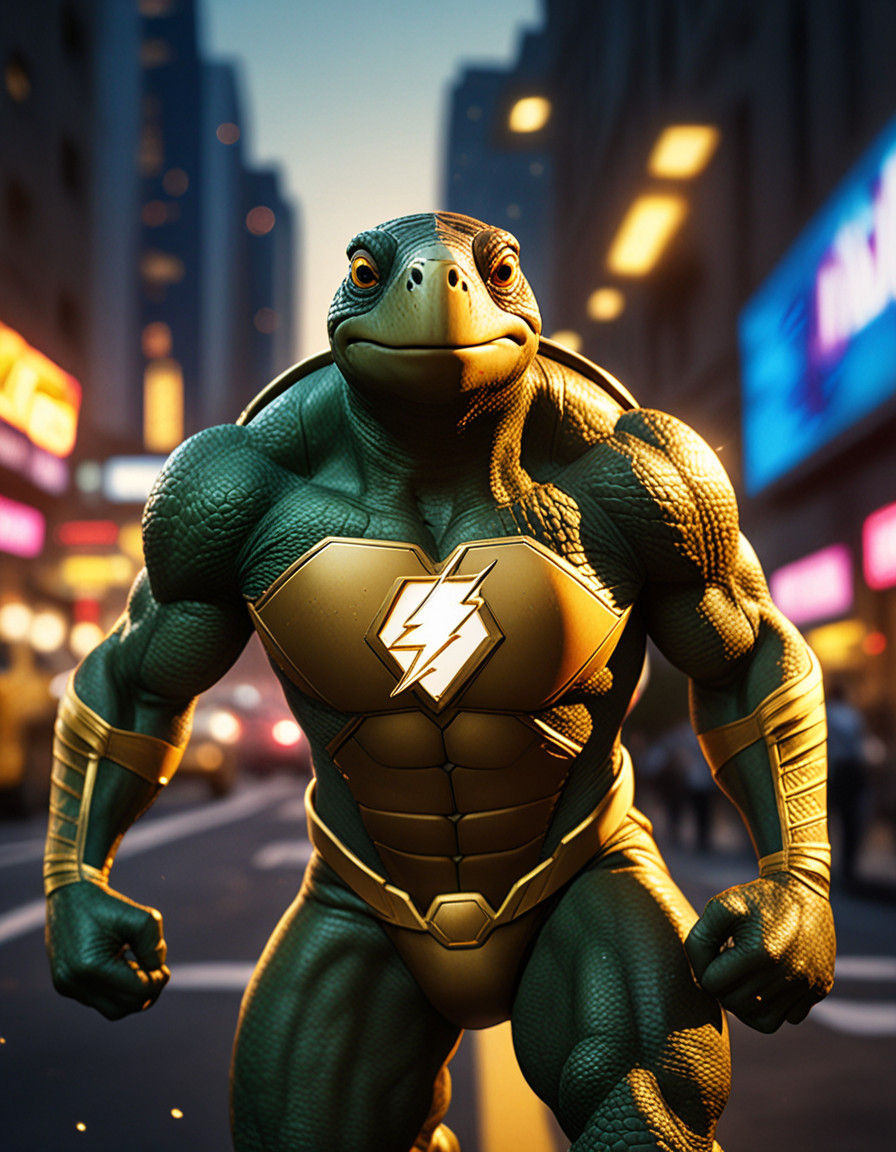 The Turtle FLASH!  by @Desertphoenix