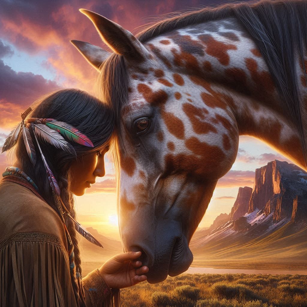 horse and native american