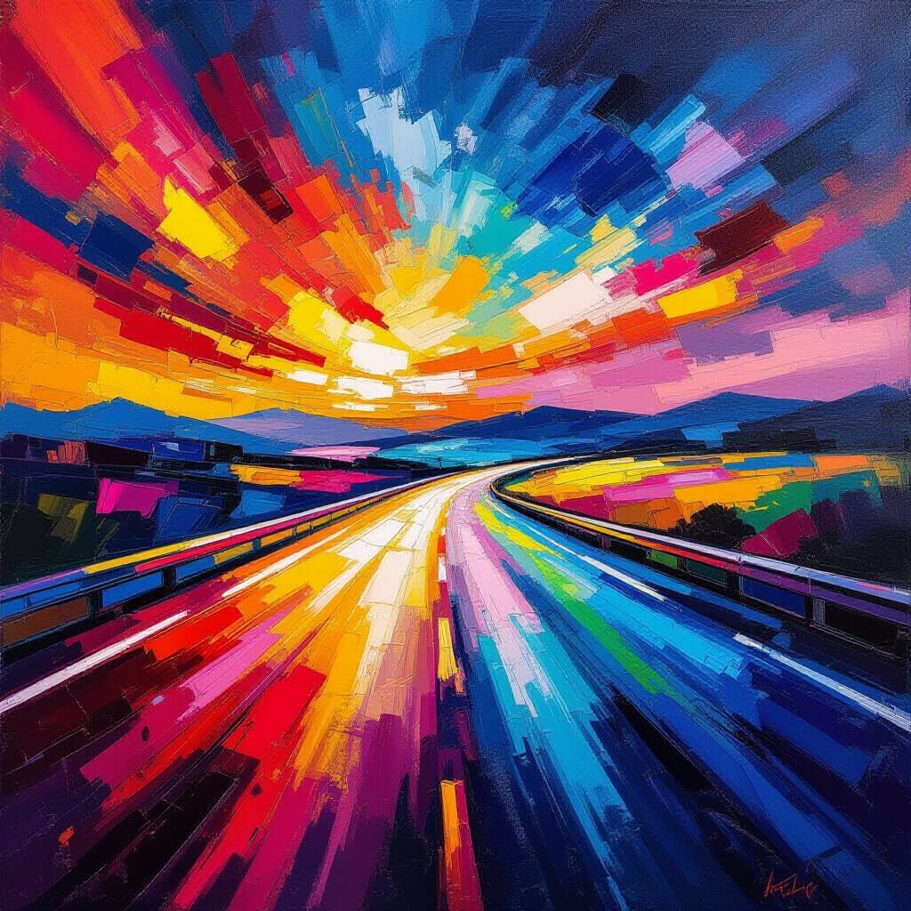 Rainbow Highway in Expressive Style