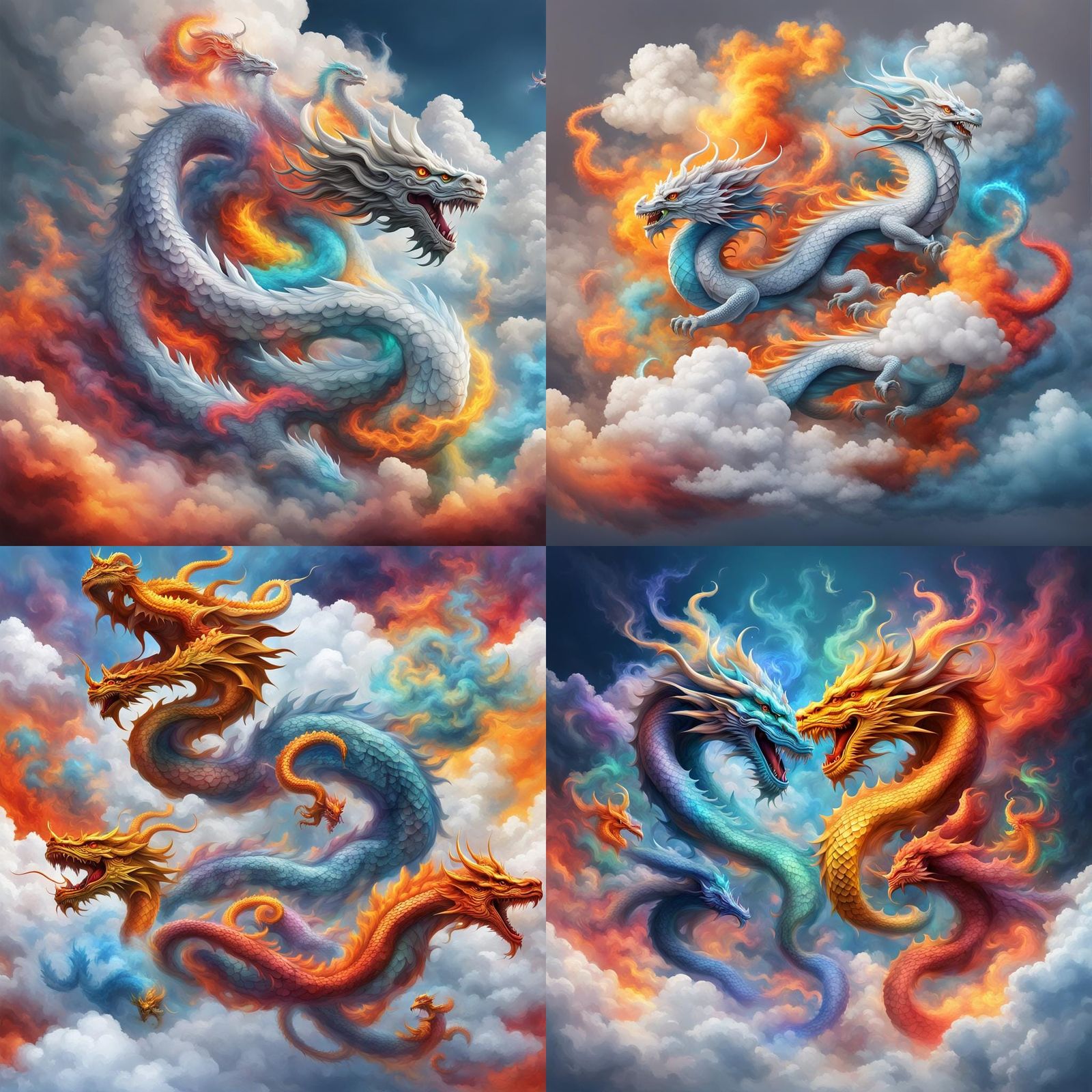 A very detailed White Cloud with elements of bright colored ...