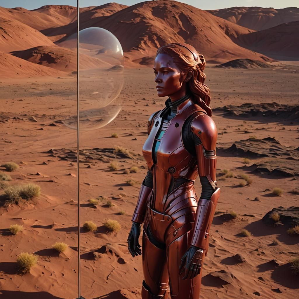 woman who looks like a wax statue