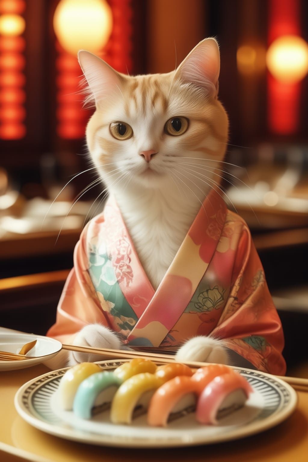 - Miss Kitty at the Sushi Restaurant -