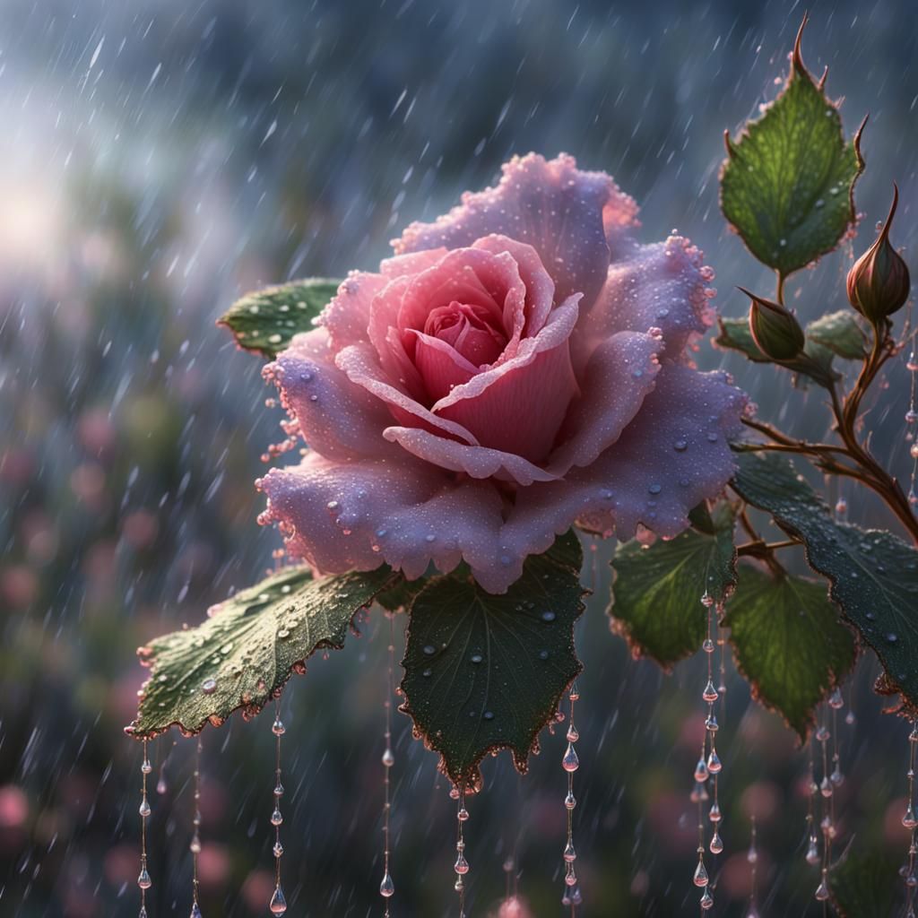 The beautiful and in great detail a single Rose of Sharon su...