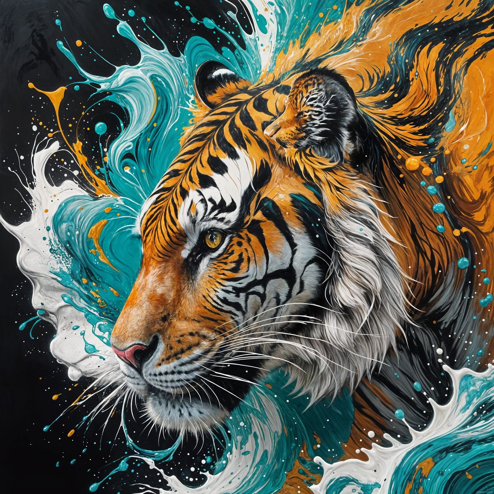 Abstract Tiger- 2 likes so far👍👍  by @AI_CODER