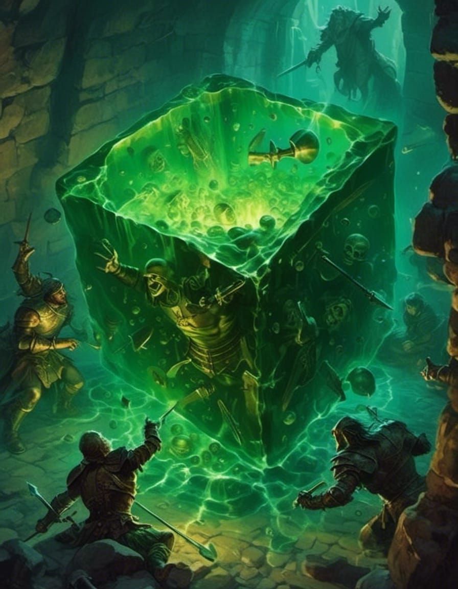 Gelatinous Cube - AI Generated Artwork - NightCafe Creator