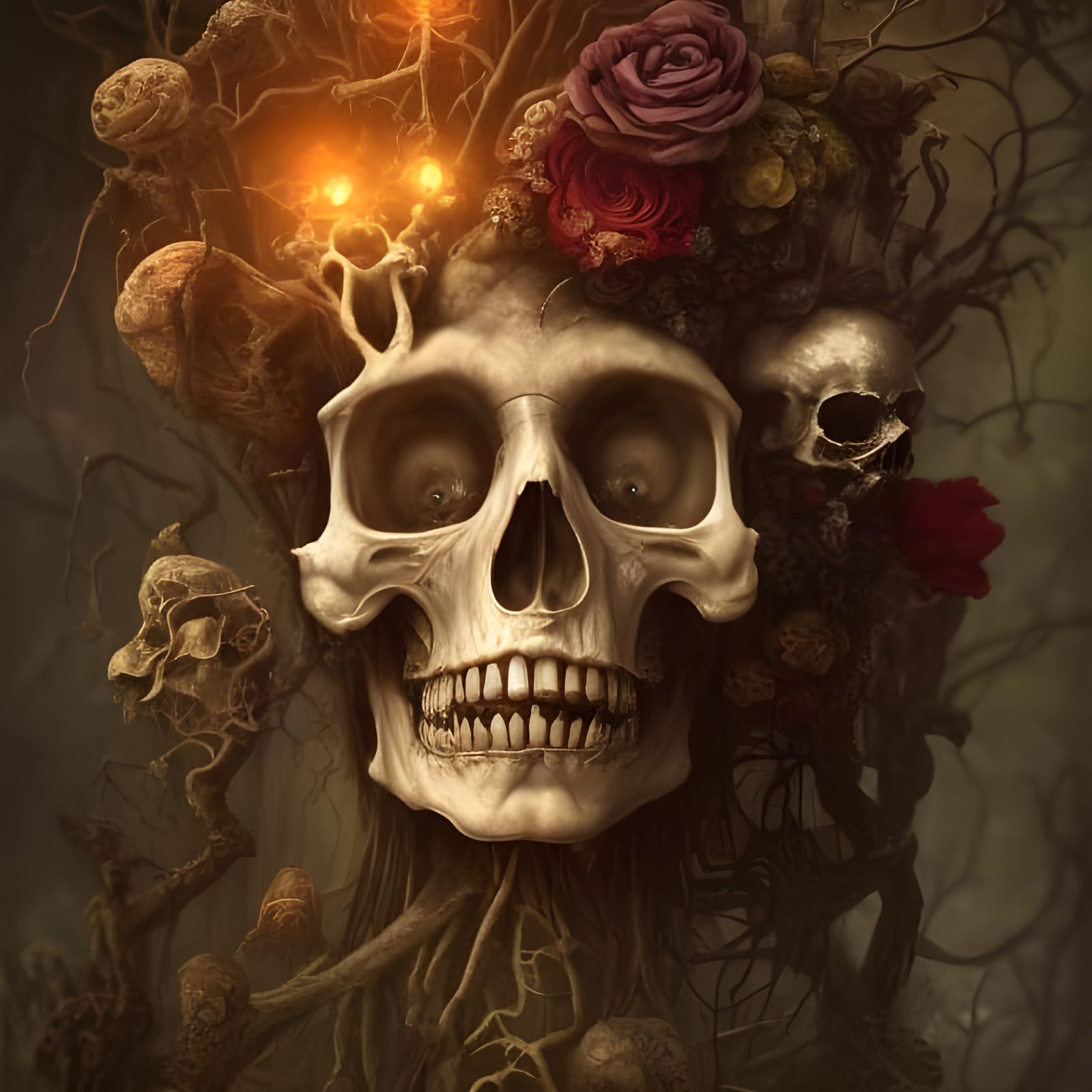 Illuminated Skull face   by @QueenMab 