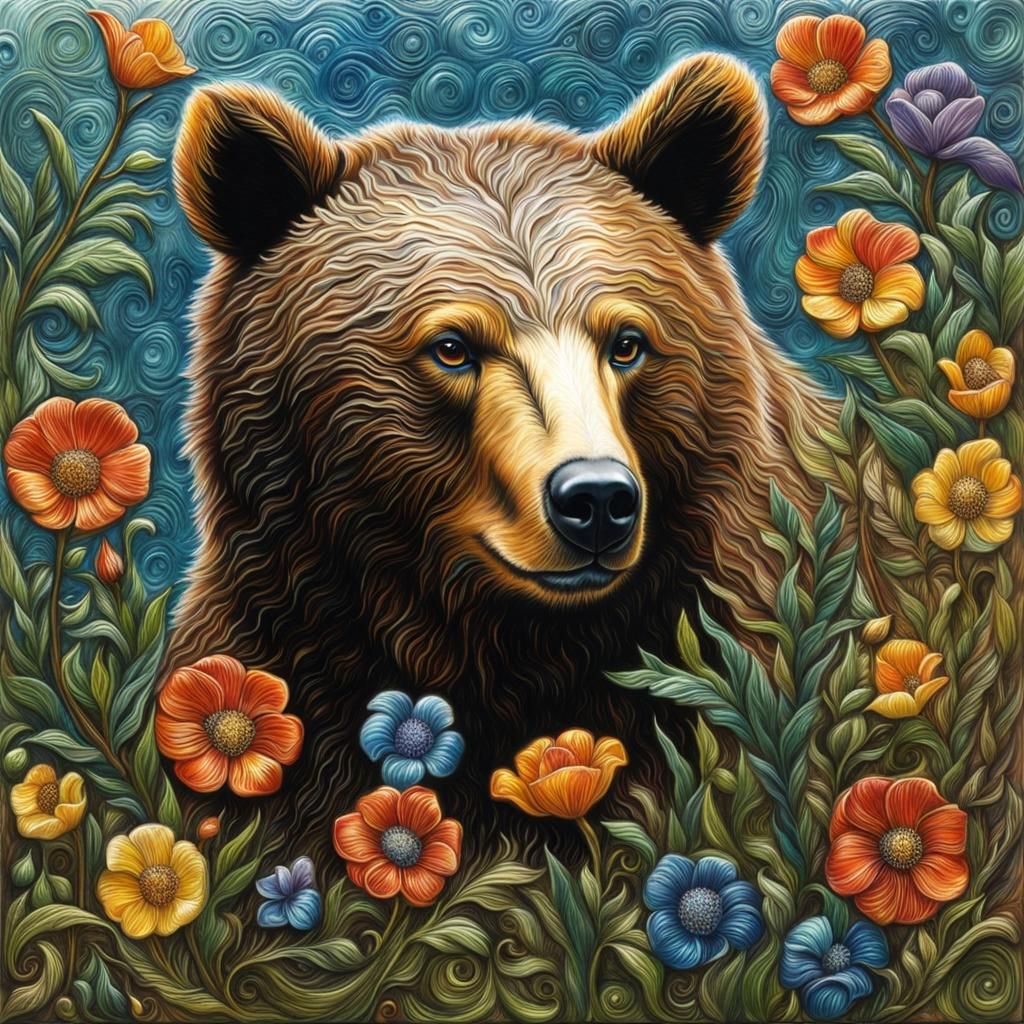 Springtime Bear - AI Generated Artwork - NightCafe Creator