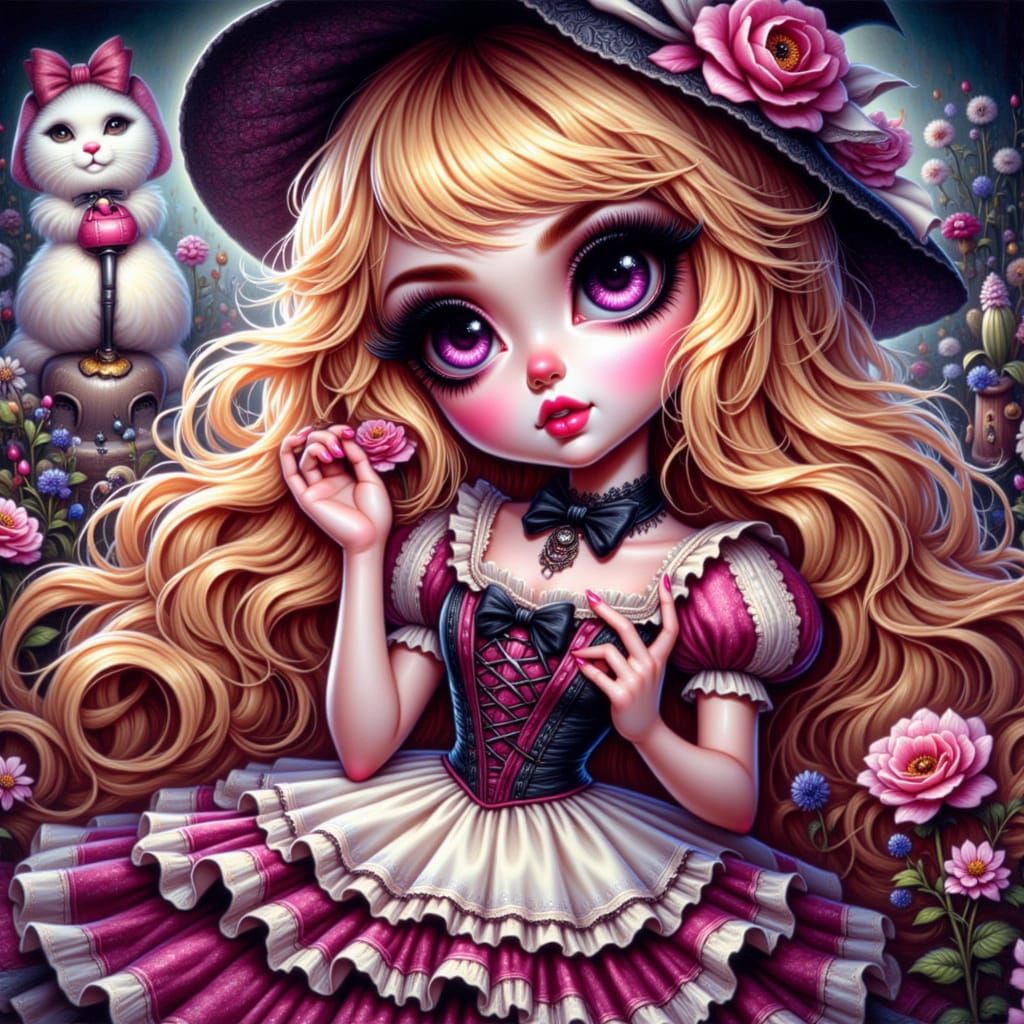 <lora:Slightly Goth Whimsy:1.0>