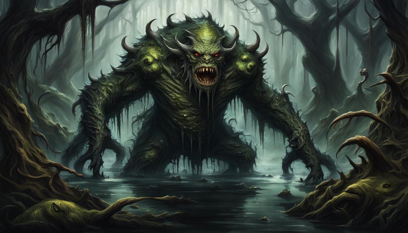 Netherbane Swamp Monster  by @Rose