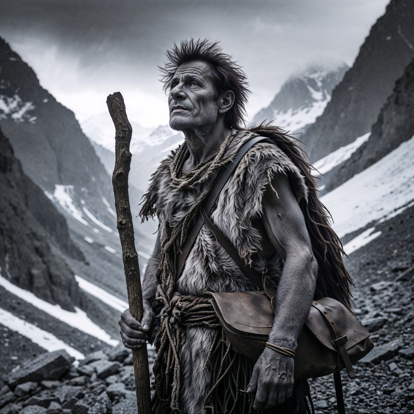 Weary Bronze Age Traveler on Foot