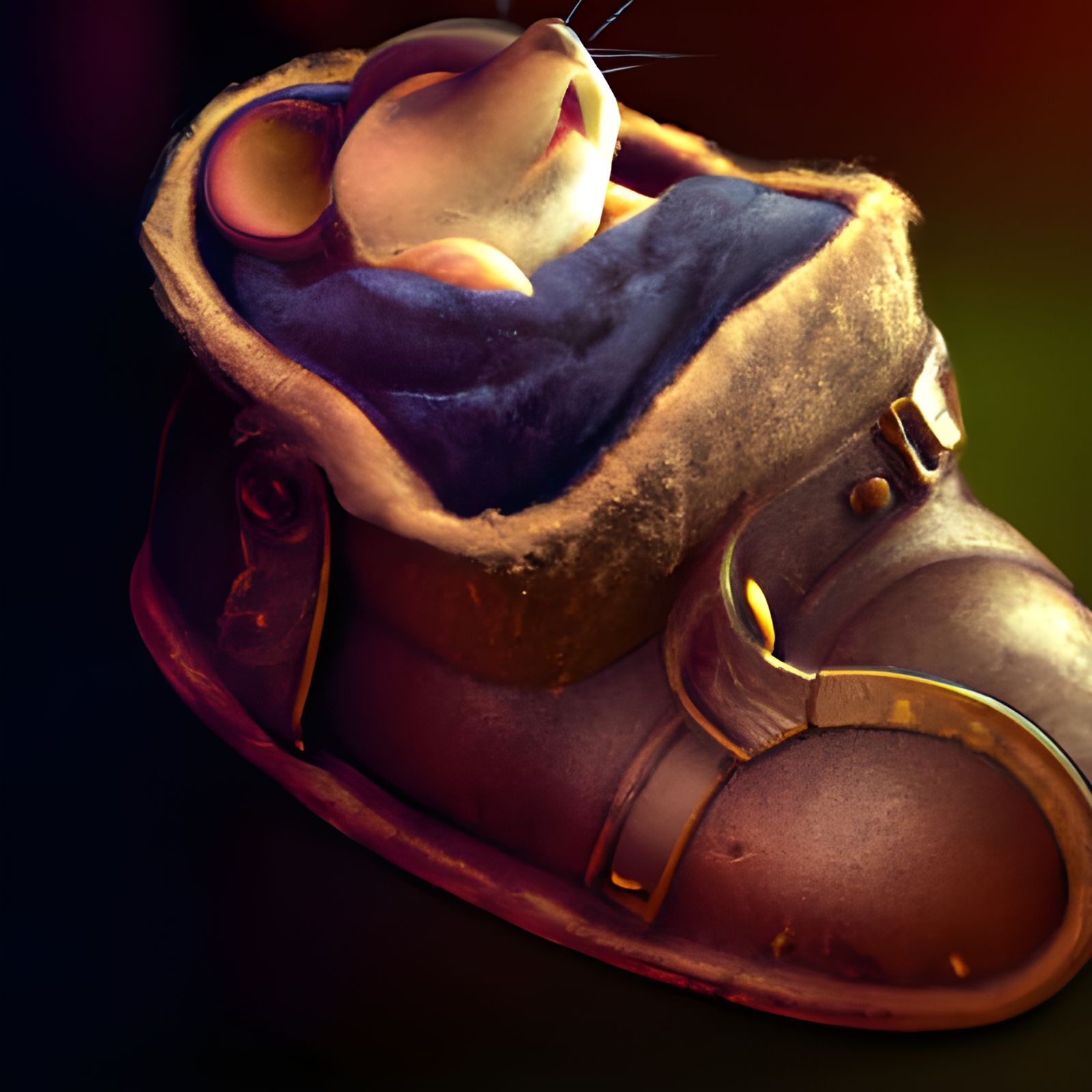 Baby mouse sleeping in his favorite boot 😍❤️