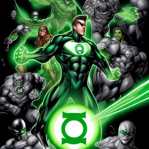 Green Lantern Constructs AI Generated Artwork NightCafe Creator