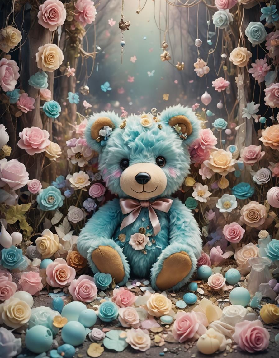 Dreamy and shabby chic fog pastel trash magazines. A cute an...
