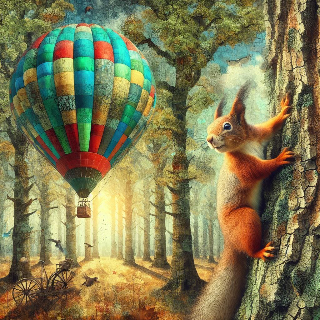 The squirrel and the hot air balloon.