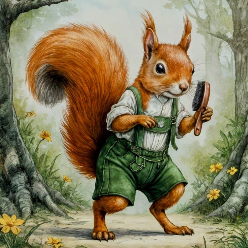 Squirrel in Lederhosen
