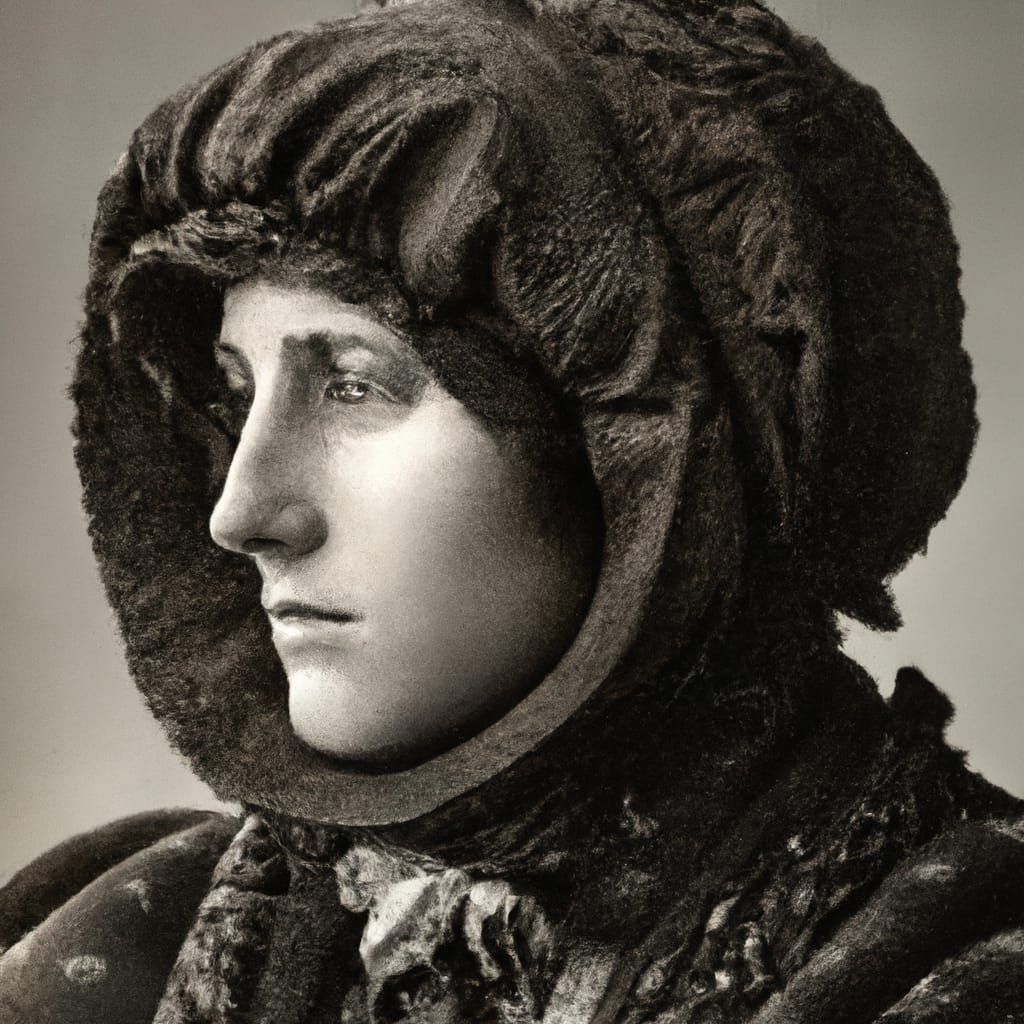 Old photo of a young woman 