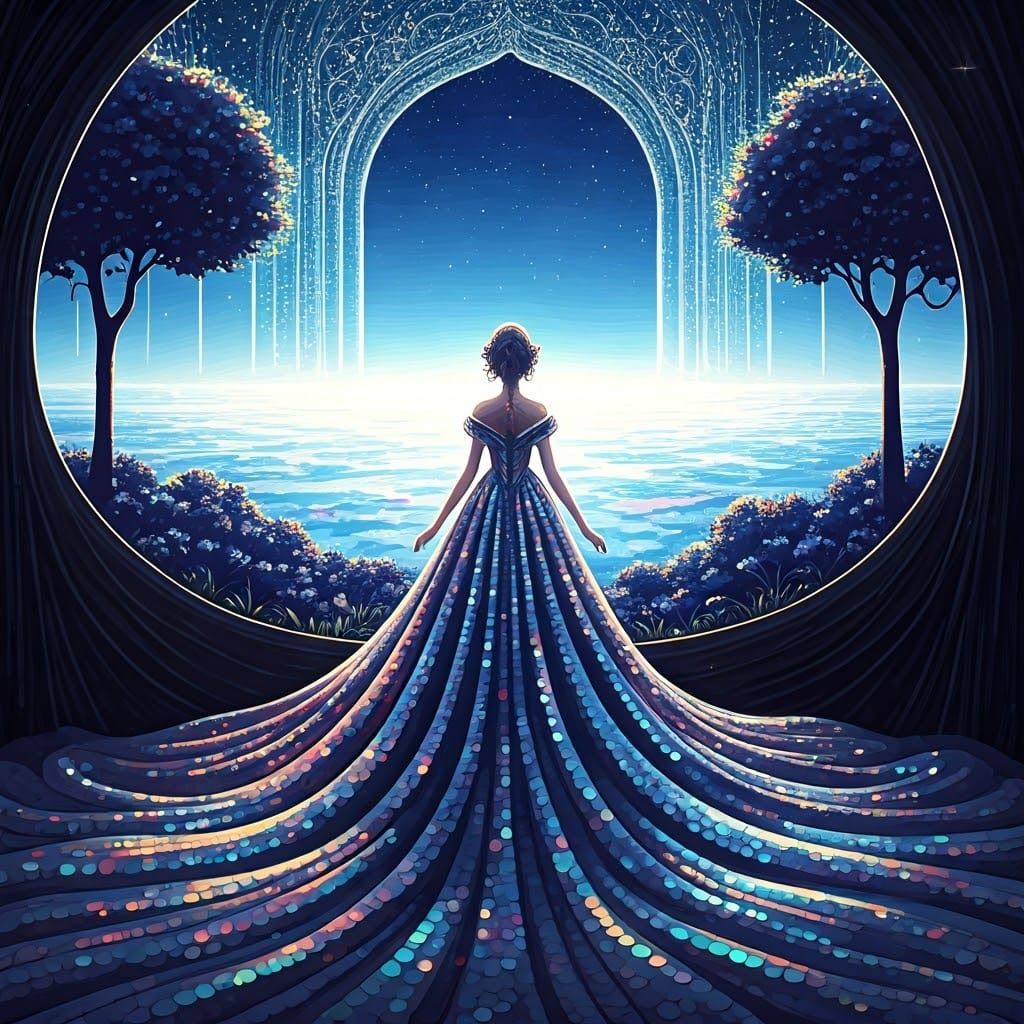 a dazzling artwork titled "A Symphony of Sparkles" that transports the viewer into an enchanting world ...  by @LordSamourai