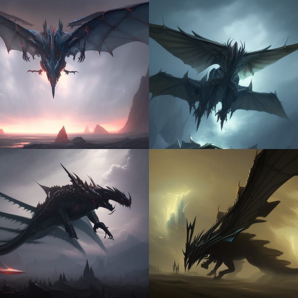 wyvern named Stormraiser - AI Generated Artwork - NightCafe Creator