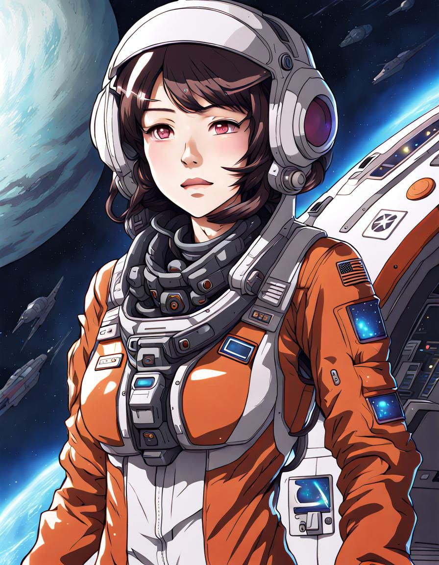 Space Girl 4 - AI Generated Artwork - NightCafe Creator