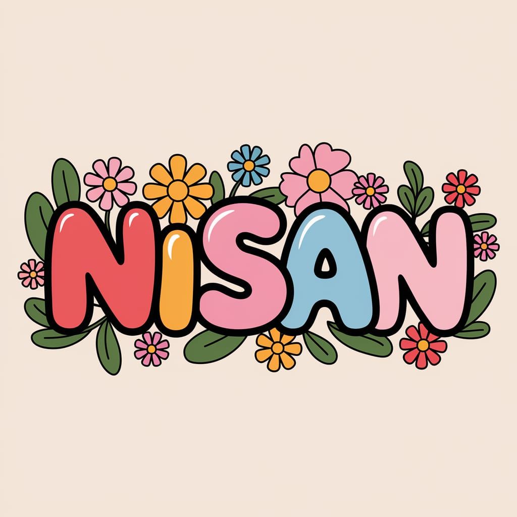 Vibrant Spring Alphabet in Cool Style