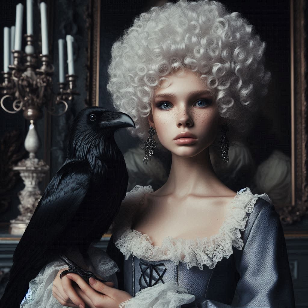 Rococo Queen and her Raven