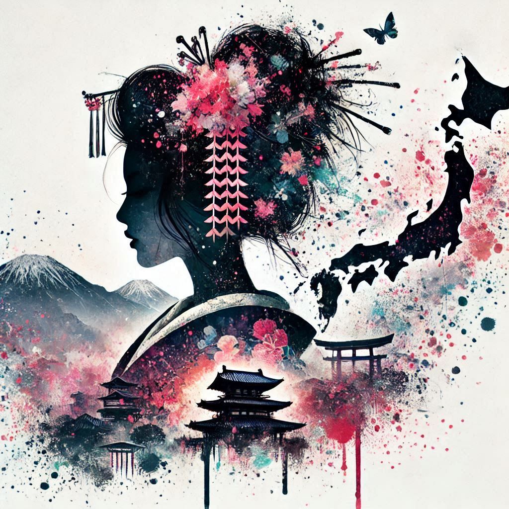 double exposure beautiful fantasy portrait landscape..