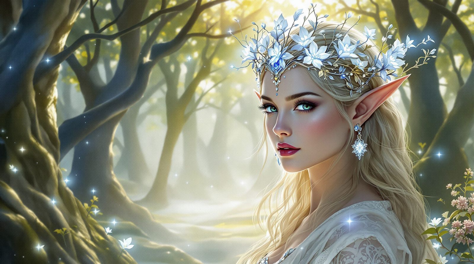 A regal queen of a forgotten elven kingdom  by @Kruell-Life