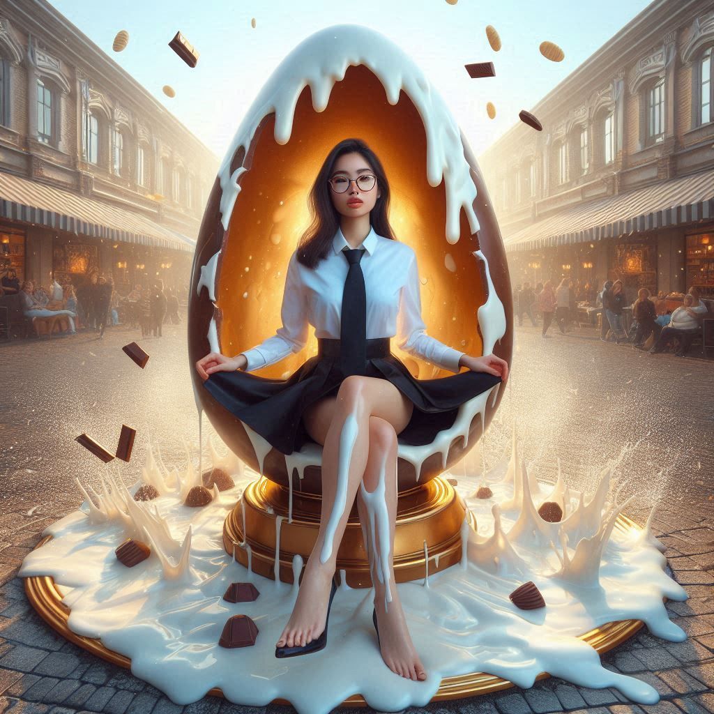 Chocolate egg throne