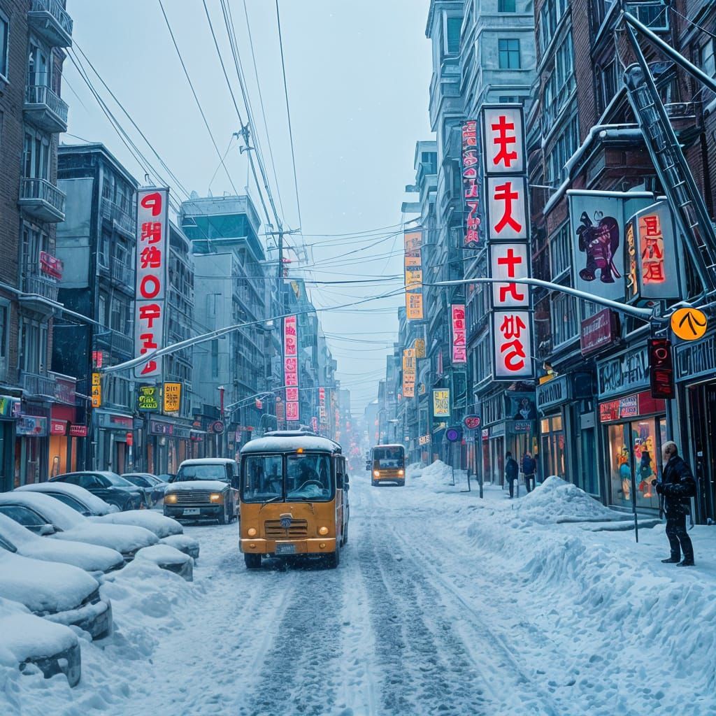 A city shut down from a snow storm  by @Dom Jesus