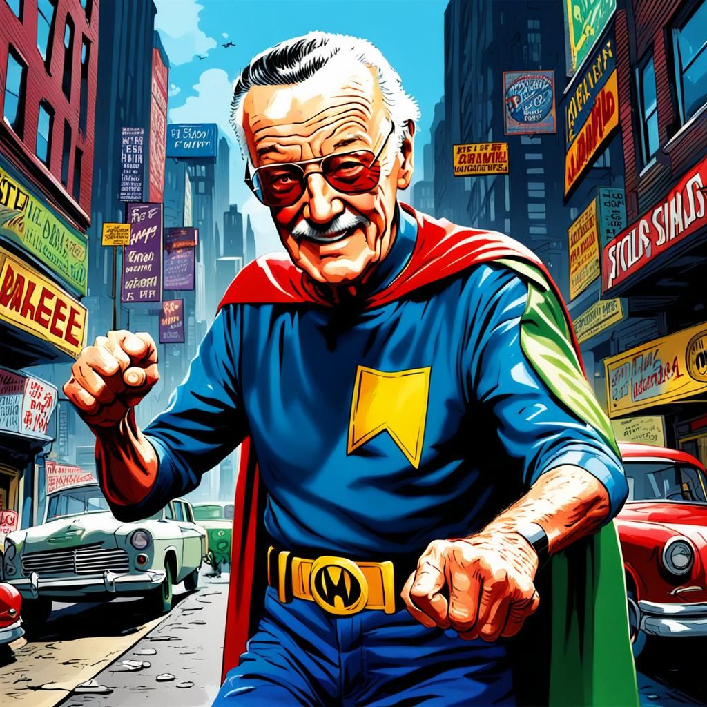 Super Hero Stan Lee. 
#open-prompt-gang
#wordplay
#fantasy
#...