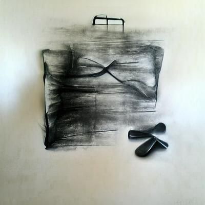 minimalist abstract charcoal drawing, The Things We Leave Behind