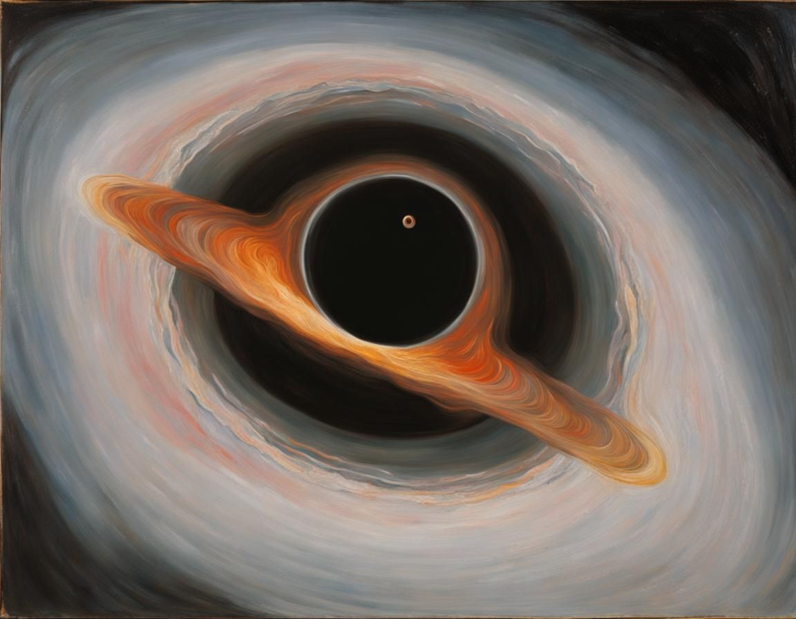 oldest black hole in the universe, detailed oil painting, francis bacon