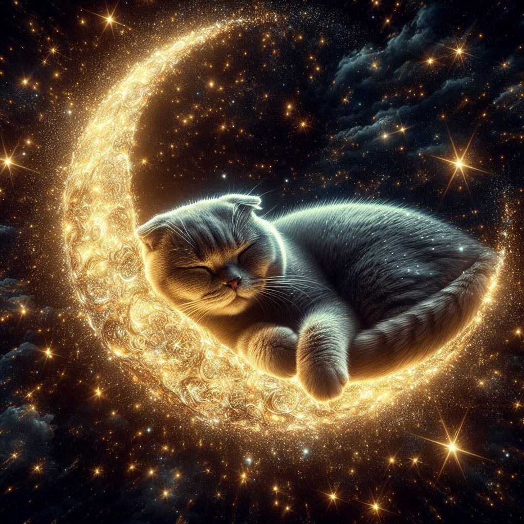 Crescent Moon Cat Nap