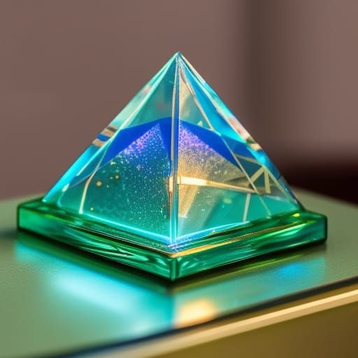 glass pyramid AI Generated Artwork NightCafe Creator