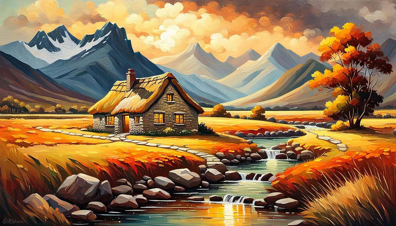 Cottage at Alaska landscape  by @JBrosque