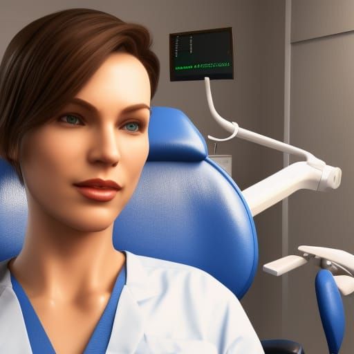 "Jill Valentine- is at the dentist- getting her teeth cleane...