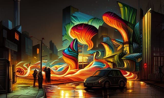 polychromatic street art