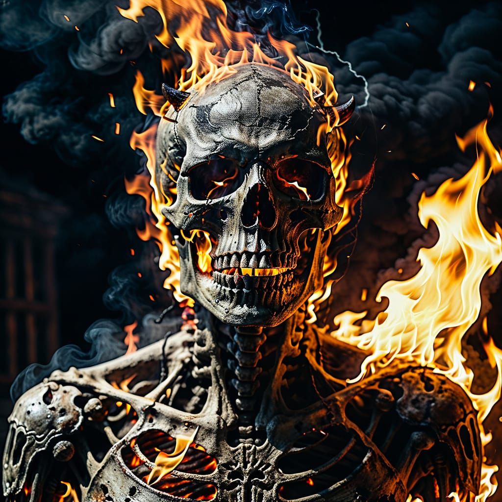 Infernal Conflagration: The Pyreborne Monarch of Bone and Flame