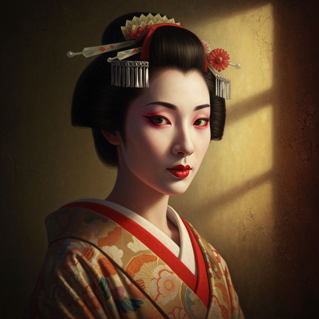 Geisha Portrait in the Style of Anna Bocek