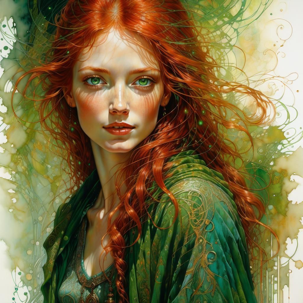 Redhead Woman - AI Generated Artwork - NightCafe Creator