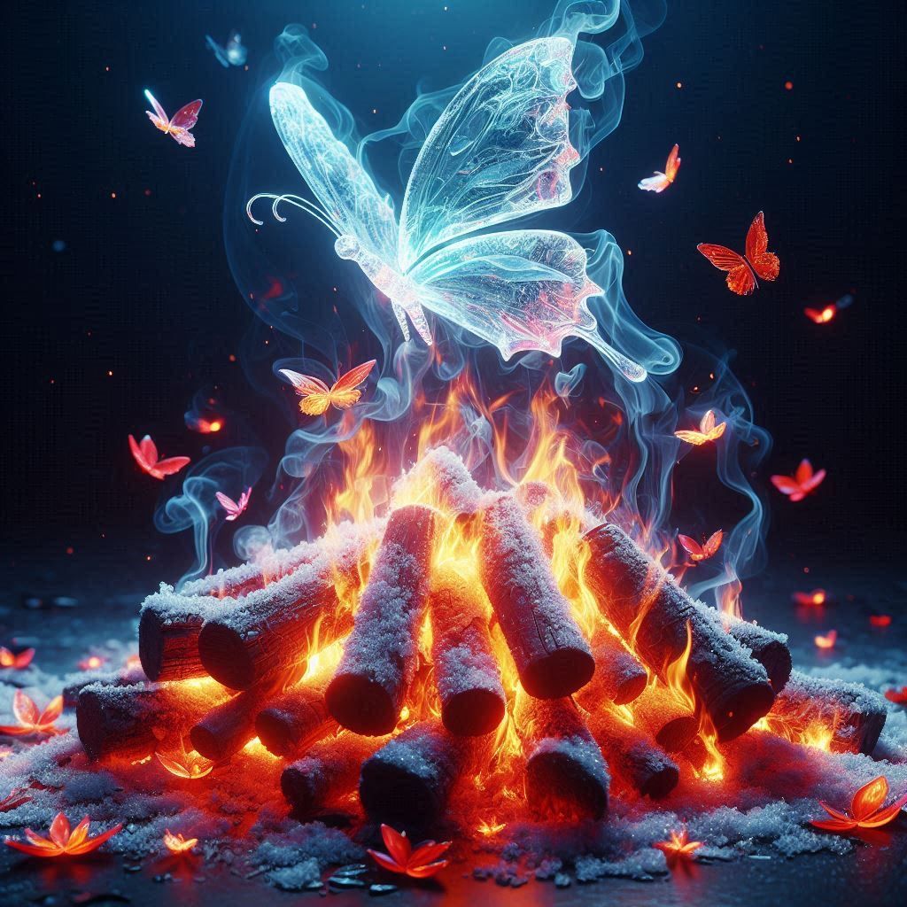 Autumn smoke butterfly