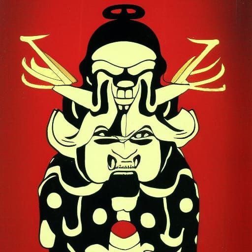 Japanese Demon Illustration