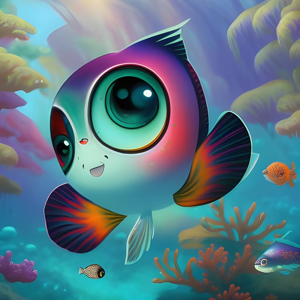 Happy little balloonfish